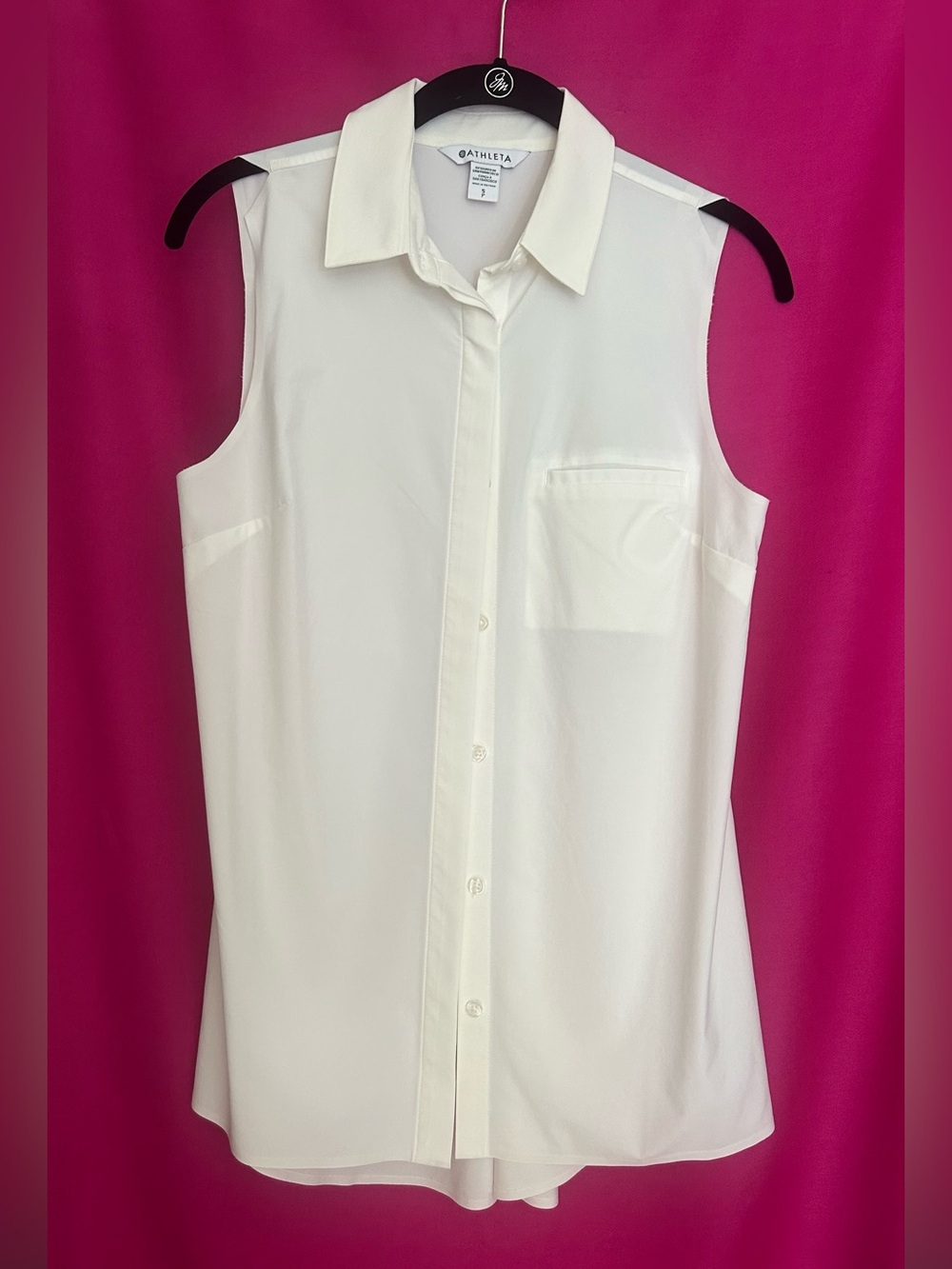Athleta Sleeveless Urbanite Button-Front Blouse